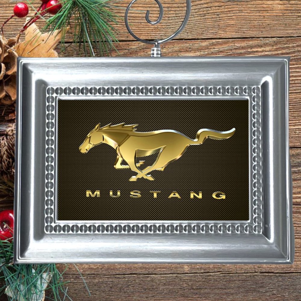 Ford Mustang Logo Emblem Christmas Tree Ornament